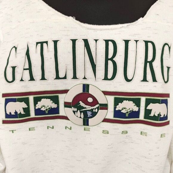 Gatlinburg Sweatshirt Mens Size Large Gray Tennessee Travel Destination - Picture 3 of 6